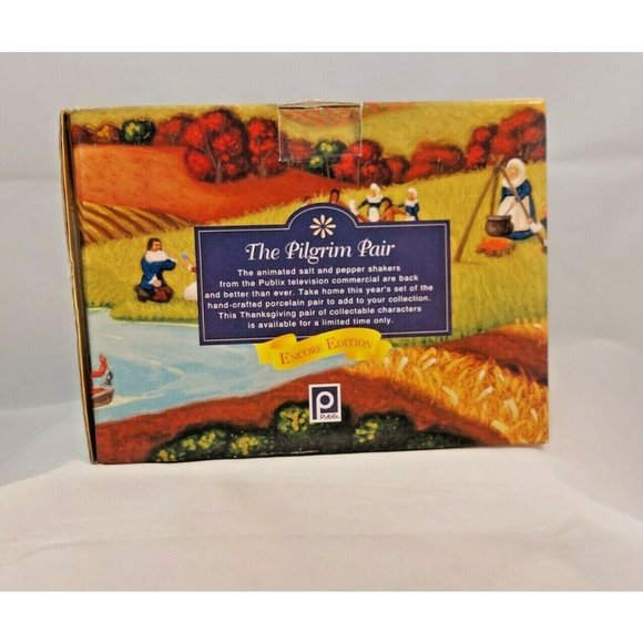 New The Pilgrim Pair Encore Edition Publix Salt & Pepper Shakers 2001 NIB - Picture 2 of 8